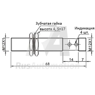 Габаритные размеры TLF12-04NC-E2 фото