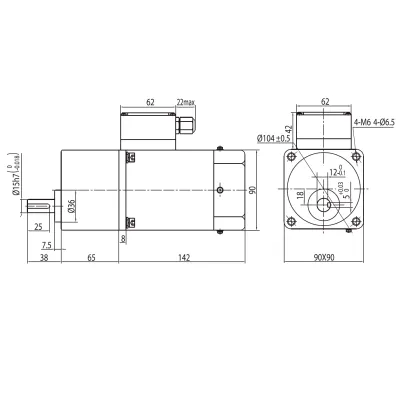 Габаритные размеры MC5IK120GU-S/S3TF 5GU7.5KB фото