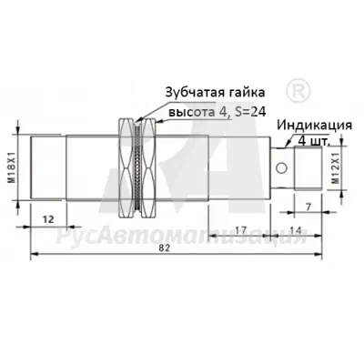Габаритные размеры TLN18-16PC-E2 фото