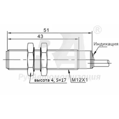 Габаритные размеры TGF12-02PC фото