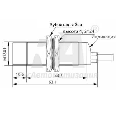Габаритные размеры TLN18-16PC фото