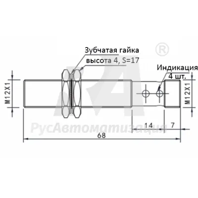 Габаритные размеры TRF12-02PC-E2 фото