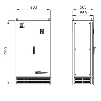 Габаритные размеры ESQ-500-4T6300G/7100P фото