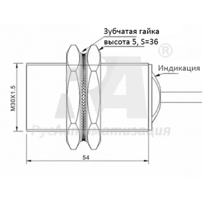 Габаритные размеры TDF30-10HC фото