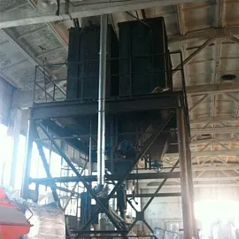 Контроль уровня микросферы в накопительных бункерах