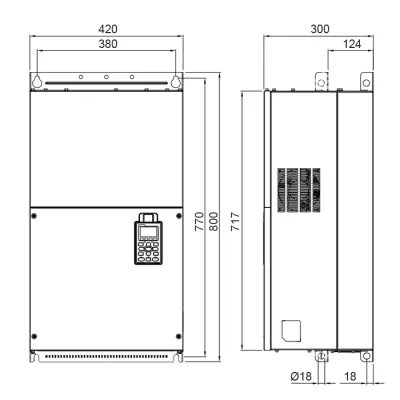 Габаритные размеры VFD1600C43A-00 фото