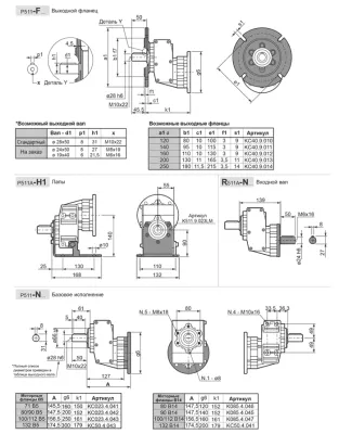 Габаритные размеры B511A-N(1/4.31)GN3B3 фото