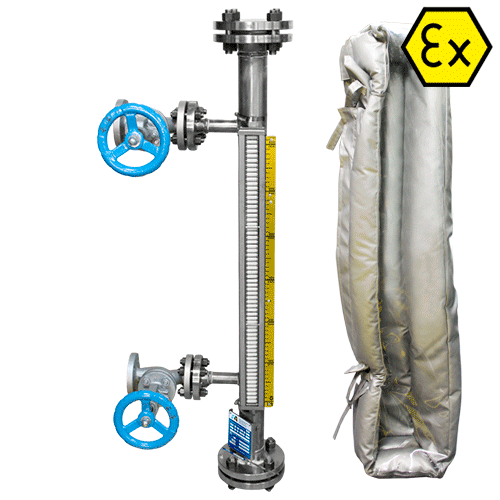 Индикатор уровня магнитный ILL-BM-BX16-2000-N1-001-FB-T2-BC-TS(-40/40/-40/40)