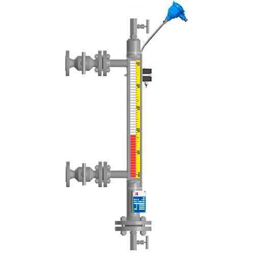 Байпасный уровнемер магнитный ILL-BM-B16-2900-N1-131-FB-T2-BC-RS1H2MG/A050