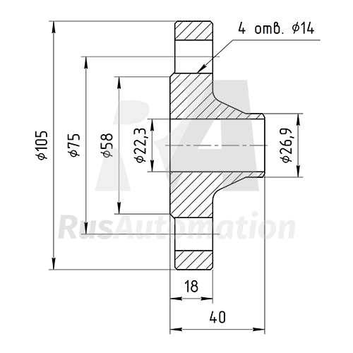 Габаритные размеры WF-1620B-2-AISI321