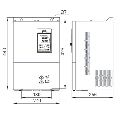 Габаритные размеры ESQ-770-4T0550G/0750P фото