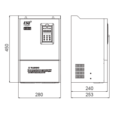 Габаритные размеры ESQ-600-7T0220G/0300P фото