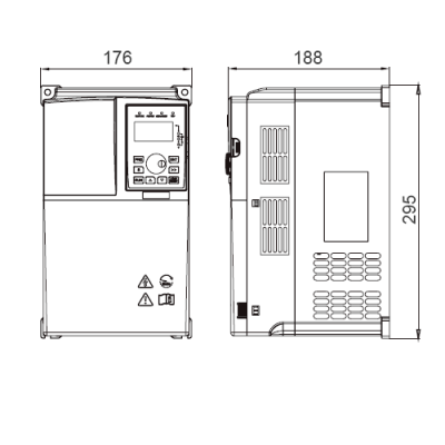 Габаритные размеры ESQ-770-4T0185G/0220P 18.5/22кВт, 380В фото