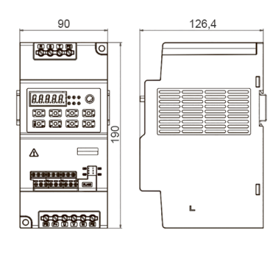 Габаритные размеры ESQ-230-4T-7.5K фото