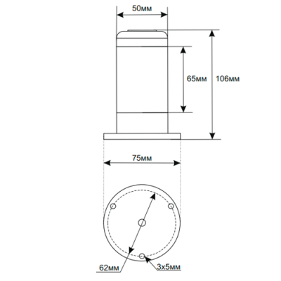 Габаритные размеры TL50B-A65-024-RYG фото