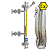 ILL-BM-BX40-1500-N3-031-FB-T2-VC-SG/PHEC-TS(-20/45/-60/40) Байпасный уровнемер магнитный